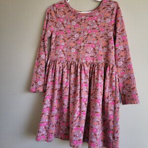 Cat and Jack 5T long-sleeved pink/ purple flowered dress